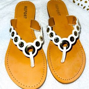 White Grommet Sandal